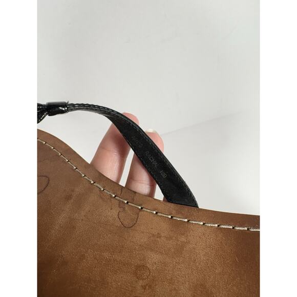 Coach Rachal Patent Leather Black Size 10 B Slides Thong Sandals Women Flats‎ - Picture 8 of 9